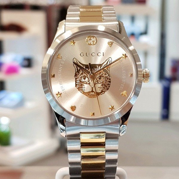  Shop Authentic Gucci G Timeless Silver Dial Two Tone Steel Strap Watch For Women - YA1264074 - Luxxuri