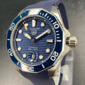  Shop Authentic Tag Heuer Aquaracer Professional 300 Automatic Blue Dial Blue Rubber Strap Watch for Men - WBP201B.FT6198 - Luxxuri