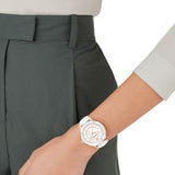  Shop Authentic Swarovski Octea Lux White Dial White Leather Strap Watch for Women - 5414416 - Luxxuri