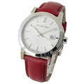  Shop Authentic Burberry The City Silver Dial Red Leather Strap Watch for Women - BU9129 - Luxxuri