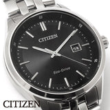  Shop Authentic Citizen Eco Drive Black Dial Silver Steel Strap Watch For Men - BM7250-56E - Luxxuri