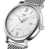  Shop Authentic IWC Portofino Automatic White Dial Silver Mesh Bracelet Watch for Men - IW356505 - Luxxuri