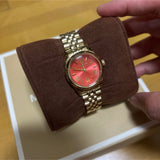 Shop Authentic Michael Kors Lexington Quartz Orange Dial Gold Steel Strap Watch For Women - MK3284 - Luxxuri