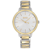  Shop Authentic Hugo Boss Signature Silver Dial Two Tone Steel Strap Watch for Women - 1502568 - Luxxuri