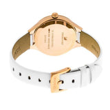  Shop Authentic Swarovski Lovely Crystals Mother of Pearl Dial White Leather Strap Watch for Women - 5242904 - Luxxuri