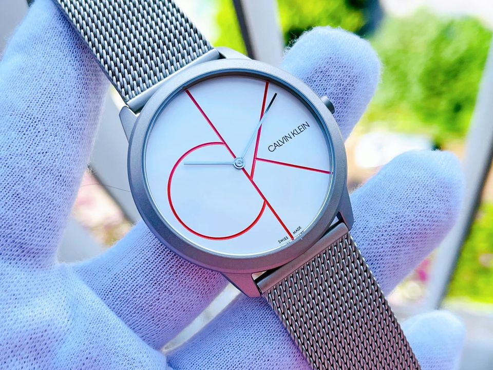  Shop Authentic Calvin Klein Minimal White Dial Silver Mesh Bracelet Watch for Men - K3M51152 - Luxxuri