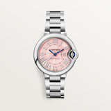  Shop Authentic Cartier Ballon Bleu de Cartier Pink Dial Silver Steel Strap Watch for Women - WSBB0046 - Luxxuri