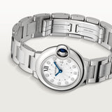  Shop Authentic Cartier Ballon Bleu de Cartier Diamonds Silver Dial Silver Steel Strap Watch for Women - WE902073 - Luxxuri