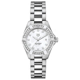  Shop Authentic Tag Heuer Aquaracer Diamonds Mother of Pearl White Dial Silver Steel Strap Watch for Women - WBD131C.BA0748 - Luxxuri