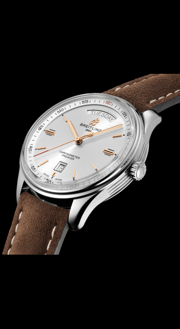  Shop Authentic Breitling Premier Automatic Chronometer 40mm Silver Dial Mens Watch - A45340211G1X3 - Luxxuri