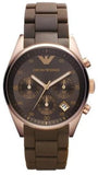  Shop Authentic Emporio Armani Sportivo Chronograph Brown Dial Brown Silicone Strap Watch For Men - AR5891 - Luxxuri