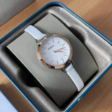  Shop Authentic Fossil Classic Minute White Dial White Leather Strap Watch for Women - BQ3328 - Luxxuri