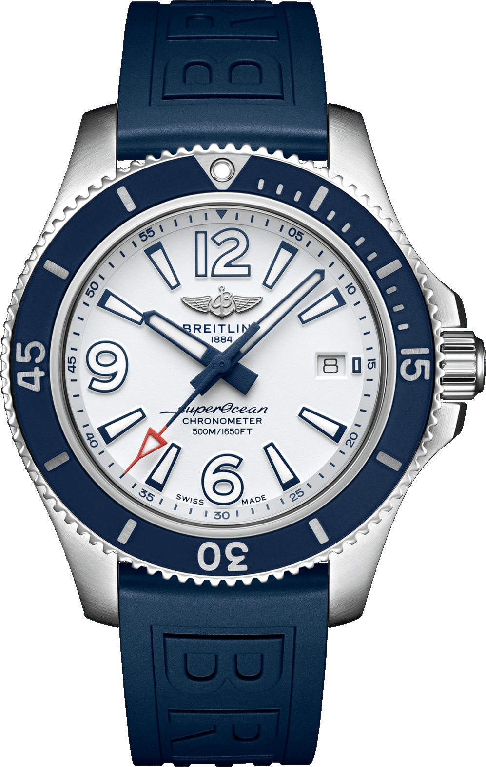  Shop Authentic Breitling Superocean II Automatic 42mm White Dial Blue Rubber Strap Watch for Men - A17366D81A1S2 - Luxxuri