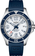  Shop Authentic Breitling Superocean II Automatic 42mm White Dial Blue Rubber Strap Watch for Men - A17366D81A1S2 - Luxxuri