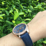  Shop Authentic Guess Little Flirt Quartz Blue Dial Blue Leather Strap Watch For Women - W0456L6 - Luxxuri