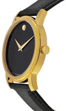  Shop Authentic Movado Museum Black Dial Black Leather Strap Watch For Men - 2100005 - Luxxuri