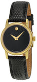  Shop Authentic Movado Museum Black Dial Black Leather Strap Watch For Women - 2100006 - Luxxuri