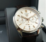  Shop Authentic Tag Heuer Carrera Chronograph White Dial Brown Leather Strap Watch for Men - CBN2013.FC6483 - Luxxuri