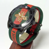  Shop Authentic Gucci Dive Green & Red Dial Green & Red Nylon Strap Watch For Men - YA136216 - Luxxuri