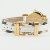  Shop Authentic Burberry The City White Dial White Leather Strap Watch for Women - BU9110 - Luxxuri
