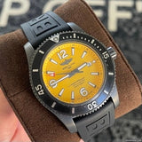  Shop Authentic Breitling Superocean Automatic 46mm Yellow Dial Black Rubber Strap Watch for Men - M17368D71I1S1 - Luxxuri