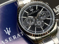  Shop Authentic Maserati Competizione Chronograph Black Dial Silver Steel Strap Watch For Men - R8853100014 - Luxxuri
