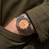  Shop Authentic Seiko 5 Sports GMT Automatic Orange Dial Silver Steel Strap Watch For Men - SSK005K1 - Luxxuri