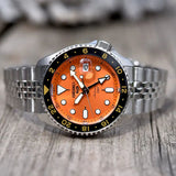  Shop Authentic Seiko 5 Sports GMT Automatic Orange Dial Silver Steel Strap Watch For Men - SSK005K1 - Luxxuri