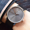  Shop Authentic Calvin Klein Accent Black Dial Black Leather Strap Watch for Men - K2Y2X1C3 - Luxxuri