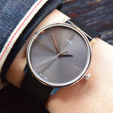  Shop Authentic Calvin Klein Accent Black Dial Black Leather Strap Watch for Men - K2Y2X1C3 - Luxxuri