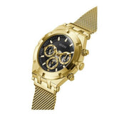  Shop Authentic Guess Continental Chronograph Black Dial Gold Mesh Strap Watch For Men - GW0582G2 - Luxxuri