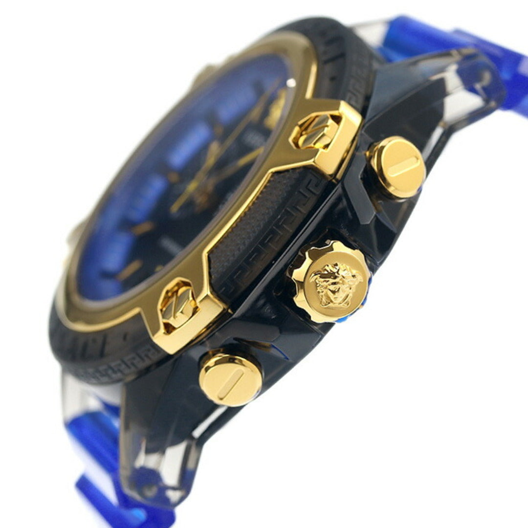  Shop Authentic Versace Icon Active Chronograph Black Dial Blue Rubber Strap Watch For Men  VEZ700521 - Luxxuri