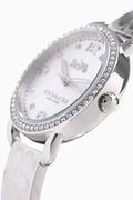 Coach Delancey White Dial Silver Steel Strap Watch for Women - 14502353