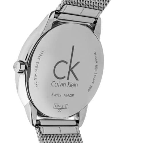  Shop Authentic Calvin Klein Minimal Blue Dial Silver Mesh Bracelet Watch for Women - K3M2212N - Luxxuri