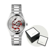 Shop Authentic Gucci G Timeless Silver Dial Silver Steel Strap Watch For Women - YA1264076 - Luxxuri