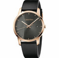  Shop Authentic Calvin Klein City Quartz Grey Dial Black Leather Strap Watch for Men - K2G2G6C3 - Luxxuri