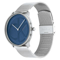  Shop Authentic Calvin Klein Minimal Blue Dial Silver Mesh Bracelet Watch for Men - K3M2112N - Luxxuri