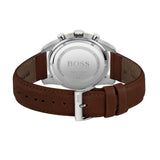 Shop Authentic Hugo Boss Skymaster White Dial Brown Leather Strap Watch for Men - 1513786 - Luxxuri
