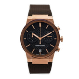  Shop Authentic Salvatore Ferragamo Sapphire Chrono Brown Dial Brown Rubber Strap Watch for Men - SFME01023 - Luxxuri