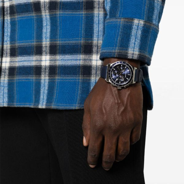  Shop Authentic Salvatore Ferragamo 1927 Chrono Analog Blue Dial Blue Leather Strap Watch for Men - SFKZ00223 - Luxxuri