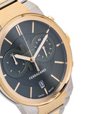  Shop Authentic Salvatore Ferragamo Sapphire Chrono Green Dial Two Tone Steel Strap Watch for Men - SFME01223 - Luxxuri