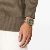  Shop Authentic Salvatore Ferragamo Sapphire Chrono Green Dial Two Tone Steel Strap Watch for Men - SFME01223 - Luxxuri