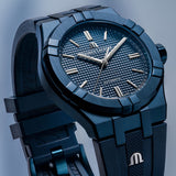 Shop Authentic Maurice Lacroix Automatic PVD Limited Edition Blue Dial Blue Silicon Strap Watch For Men - AI6007-PVC00-430-4 - Luxxuri