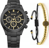  Shop Authentic Hugo Boss Ikon Black Dial Black Steel Strap Watch for Men - 1513278 - Luxxuri