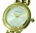 Shop Authentic Versace V Flare Diamonds Silver Dial Gold Steel Strap Watch for Women - VEBN00918 - Luxxuri