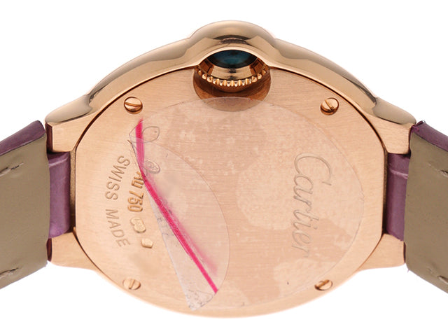  Shop Authentic Cartier Ballon Bleu Diamonds White Dial Pink Leather Strap Watch for Women - WE902050 - Luxxuri