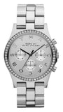  Shop Authentic Marc Jacobs Henry Glitz Chronograph Silver Dial Silver Steel Strap Watch for Women - MBM9017 - Luxxuri