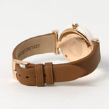  Shop Authentic Emporio Armani Gianni T Bar Quartz Mother of Pearl White Dial Brown Leather Strap Watch For Women - AR11040 - Luxxuri