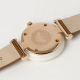  Shop Authentic Emporio Armani Gianni T Bar Quartz Mother of Pearl White Dial Brown Leather Strap Watch For Women - AR11040 - Luxxuri