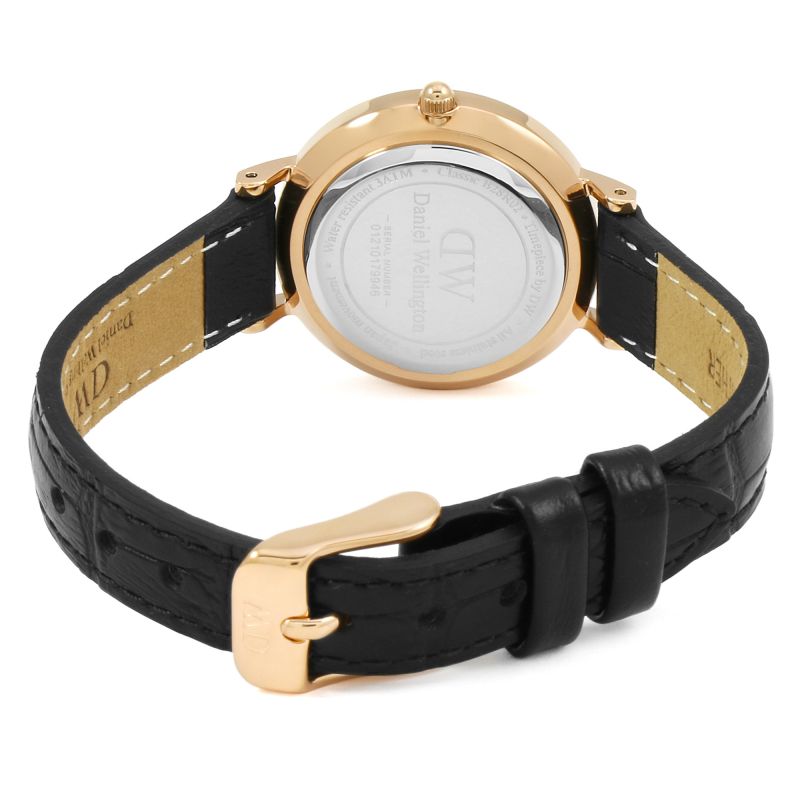  Shop Authentic Daniel Wellington Classic Petite Reading Black Dial Black Leather Strap Watch For Women - DW00100223 - Luxxuri